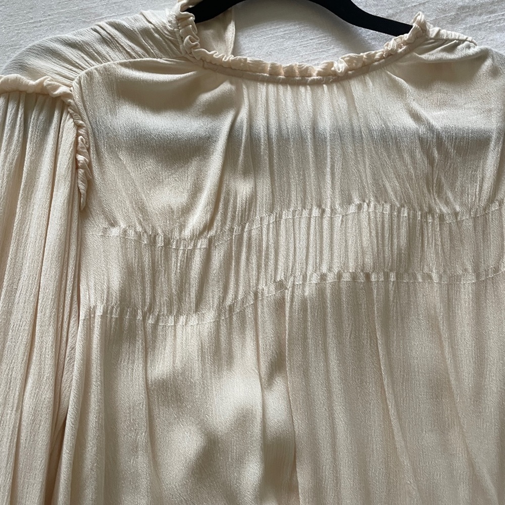 Cream Ruffle Blouse - Picture 4 of 7